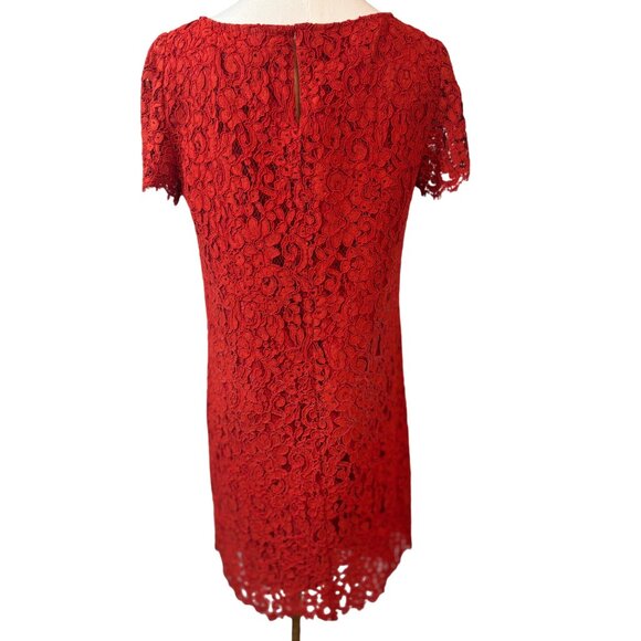 2/$25 ZARA Medium Red / Orange Lace Mini Dress - Picture 8 of 14